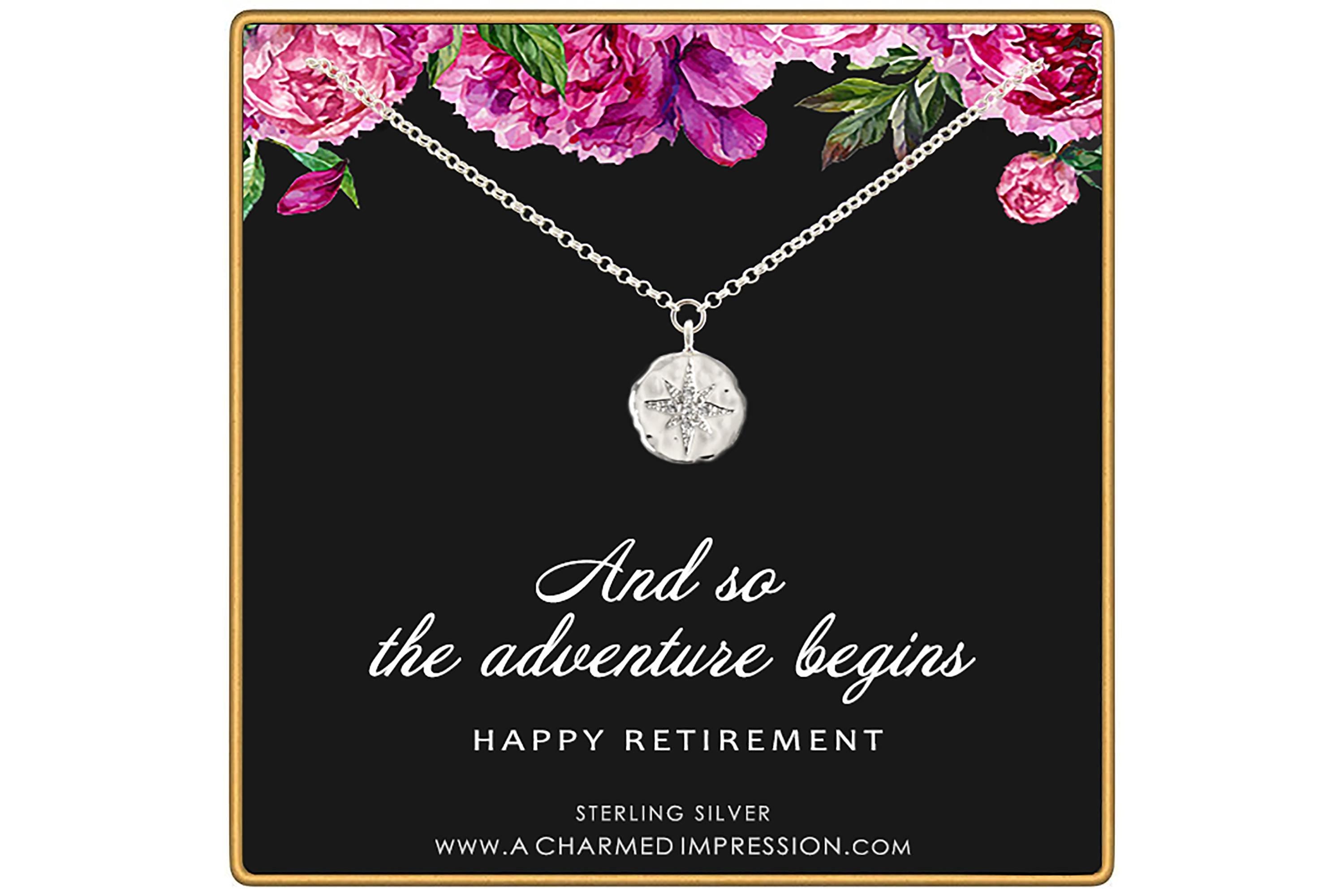 Starburst CZ Pendant Necklace: 14k Gold Filled Retirement Gift