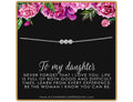 To My Daughter Crystal Necklace: Inspirational Gift from Mom & Dad