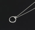 Hammered Infinity Ring Necklace: Silver or Gold Linked Circles