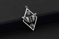 Sterling Silver Moth Pendant: Sun and Moon Charm