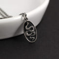 Sterling Silver Snake Pendant Necklace: Gothic Talisman Jewelry