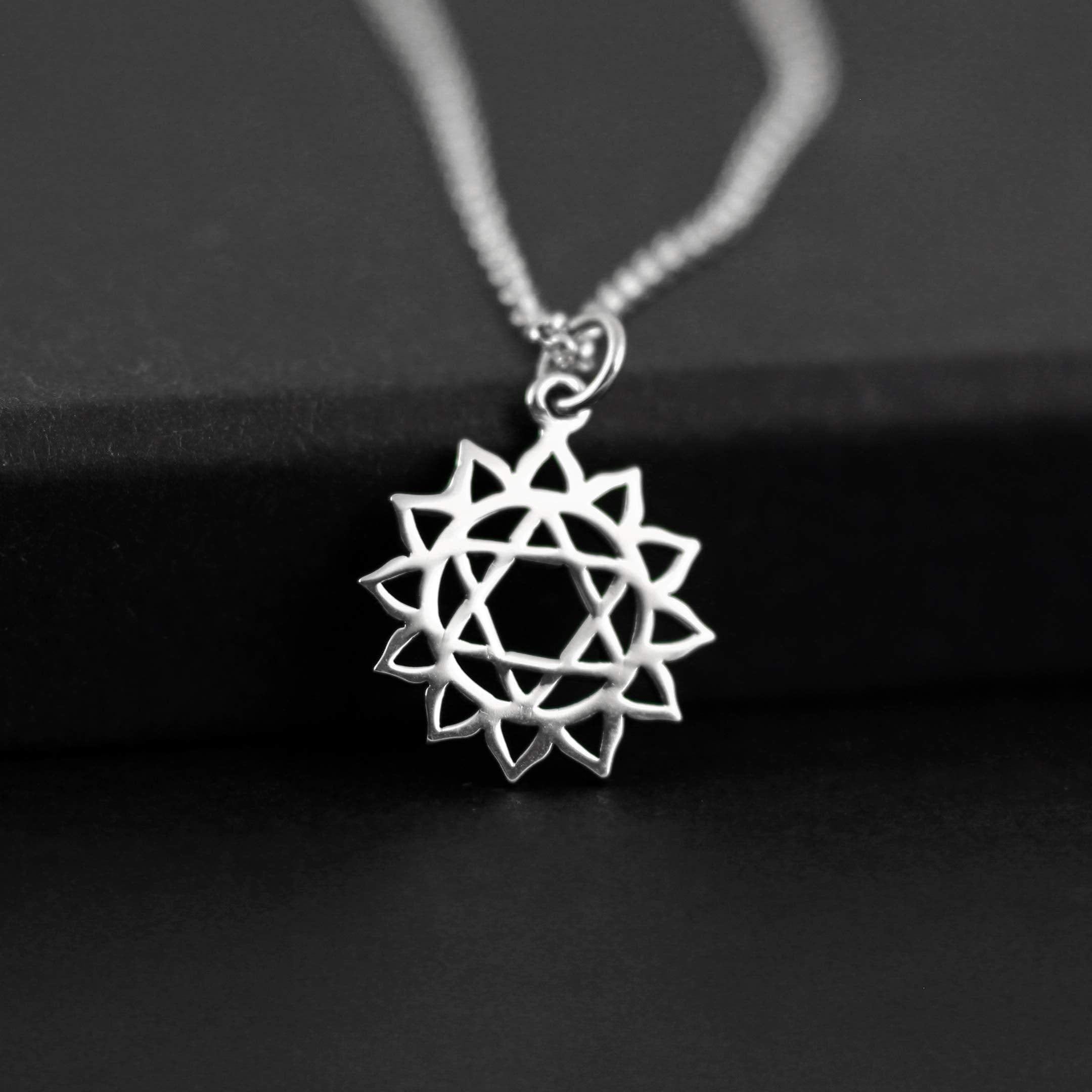 Two Cups Heart Chakra Necklace  Healing Jewelry  Adjustable Length Chain