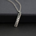 Sterling Silver Moon Phase Necklace: Etched Lunar Jewelry