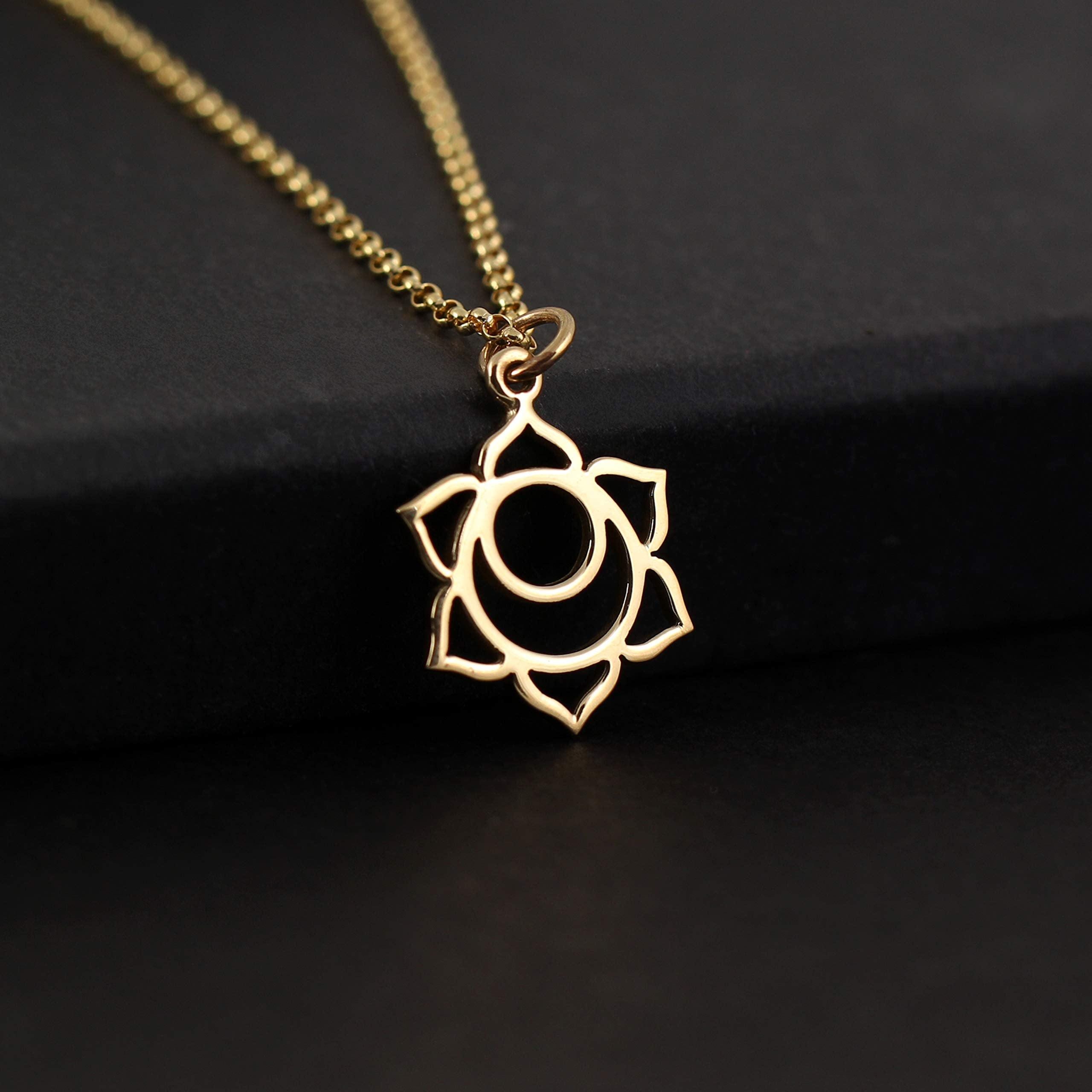 Two Cups Sacral Chakra Necklace  Healing Jewelry  Adjustable Length Chain