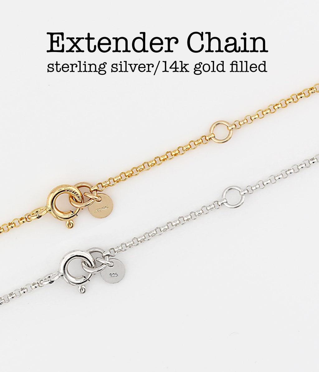 Bracelet Extender in Sterling Silver or 14k Gold Filled, Adjustable Length Chain, Add-On Upgrade