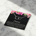 Cousin Gift: Sterling Silver Interlocking Circle Necklace