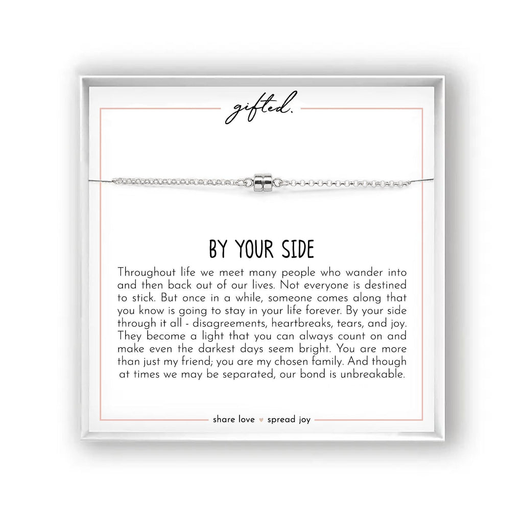 By Your Side Magnetic Bracelet or Necklace with Unbreakable Bond Card, Sterling Silver, 14kt Gold, Unique Friend Gift, Emotional Support