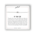 Sterling silver chain with a sterling silver magnetic clasp, on the By Your Side card.