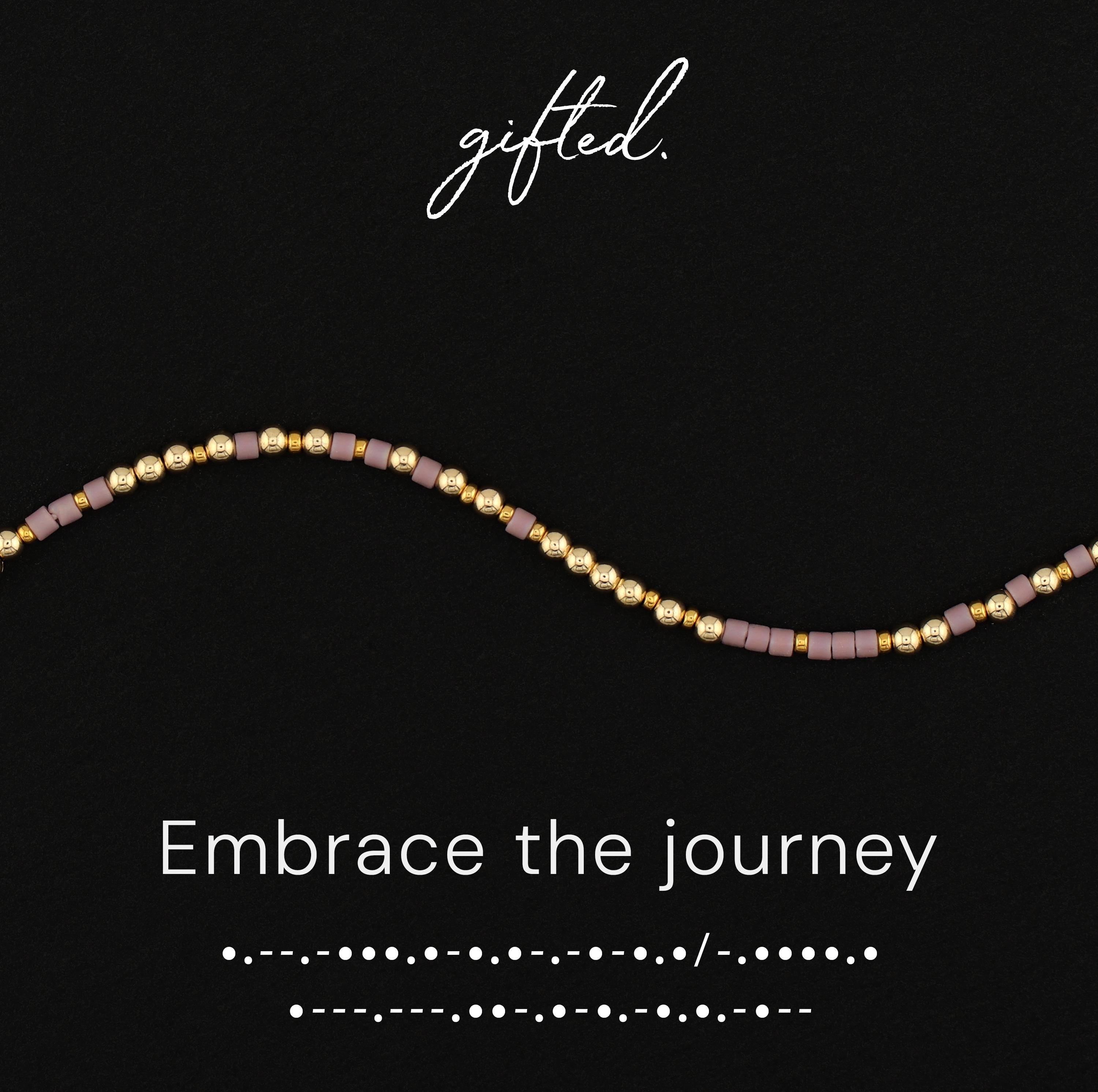 SEO - Custom Morse Code Bracelet, Embrace the Journey | Graduation & Retirement Gift | Hidden Message Jewelry