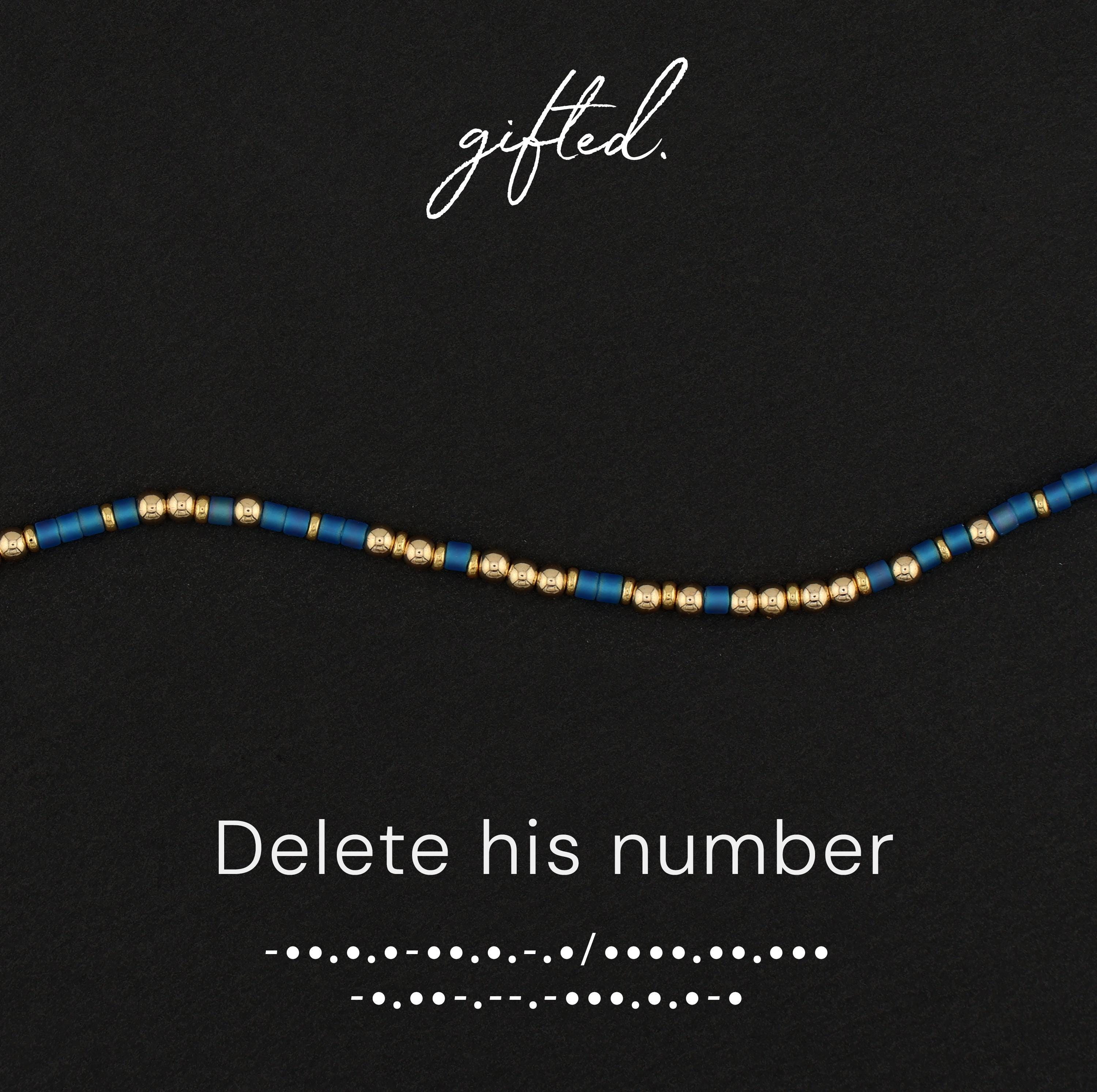 SEO - Custom Morse Code Bracelet, Delete His Number | Breakup & Empowerment Gift | Hidden Message Jewelry