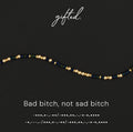Custom Morse Code Bracelet, Bad Bitch Not Sad Bitch | Breakup & Empowerment Gift | Hidden Message Jewelry