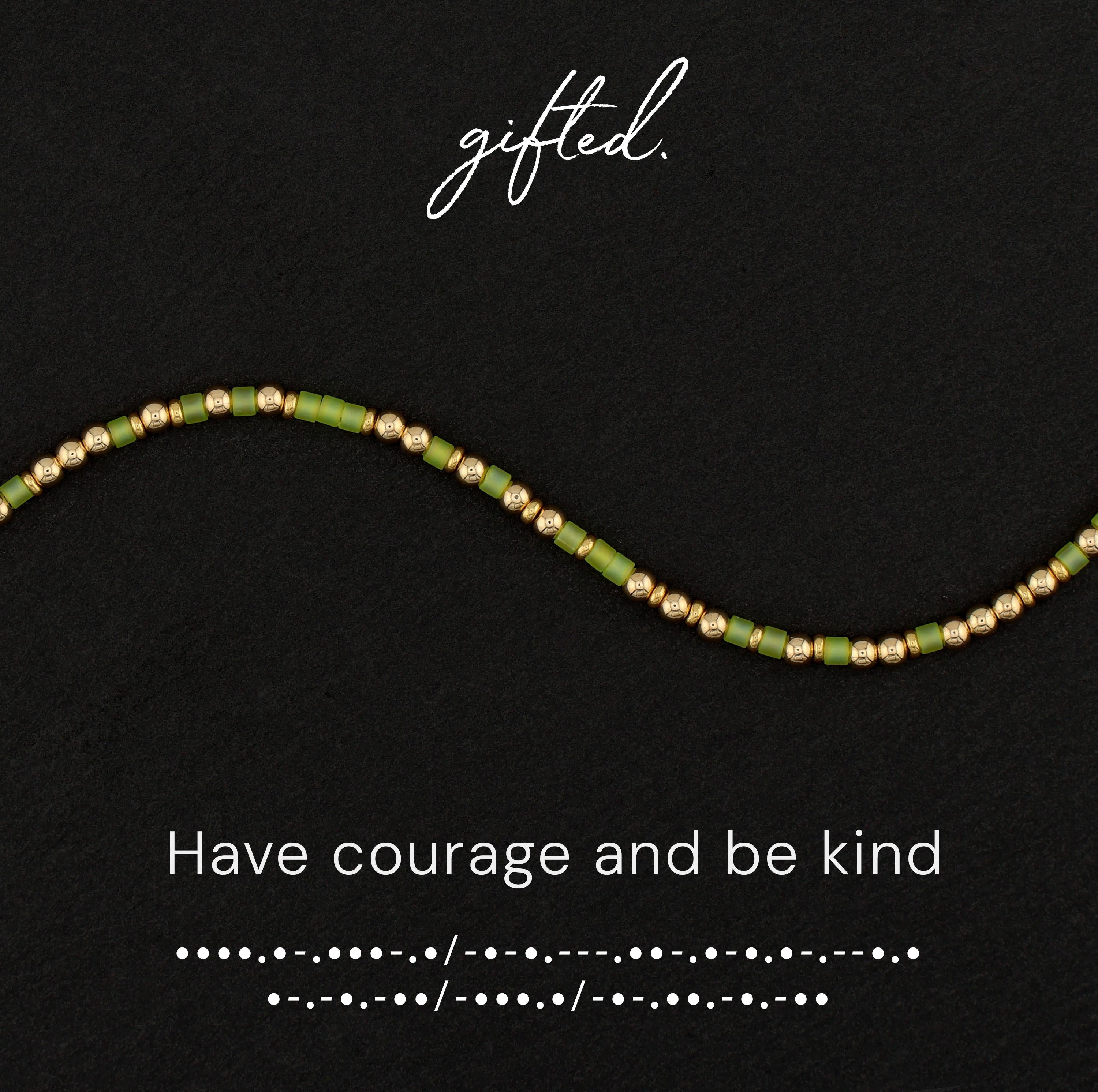Custom Morse Code Bracelet, Have Courage and Be Kind | Graduation Gift & Inspirational Bracelet | Hidden Message Jewelry