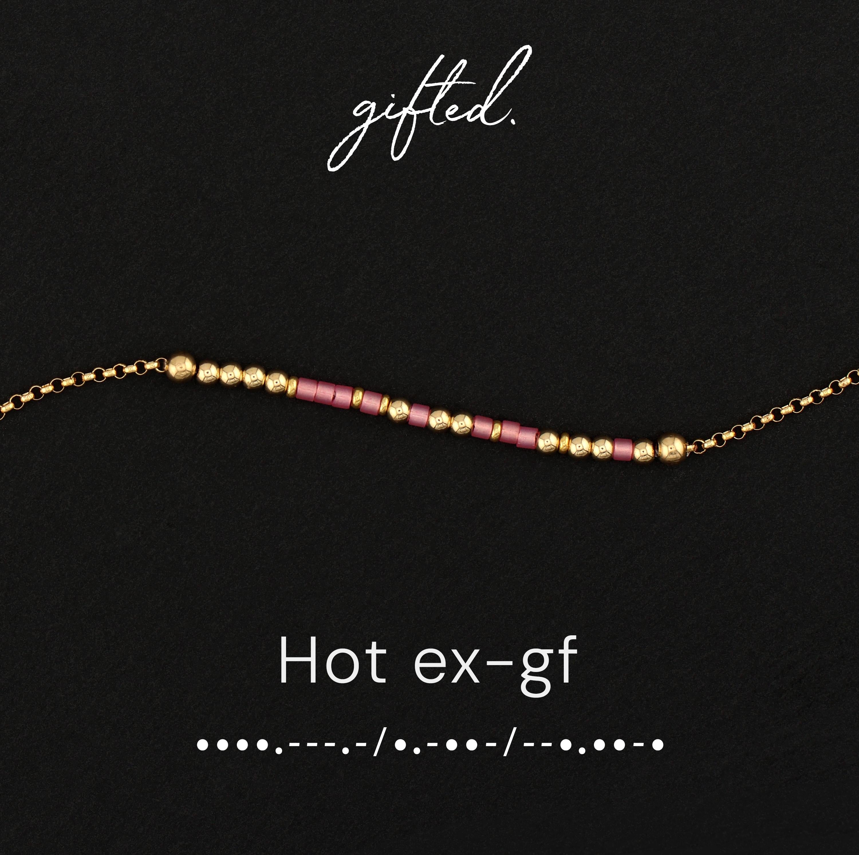 Custom Morse Code Bracelet, Hot Ex-Girlfriend | Breakup & Empowerment Gift | Hidden Message Jewelry