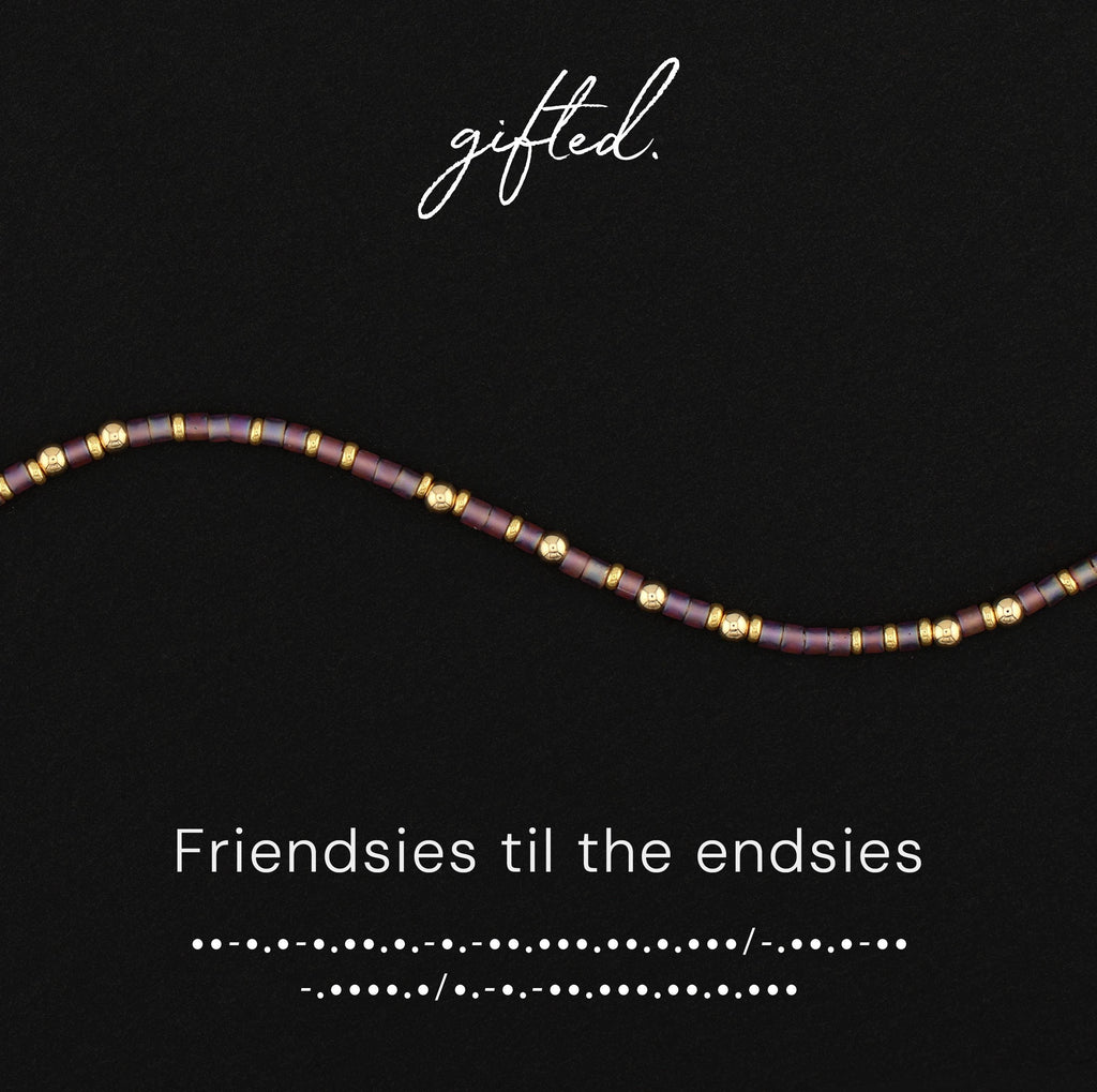 SEO - Custom Morse Code Bracelet, Friendsies til the Endsies | Forever Friend Gift | Hidden Message Jewelry