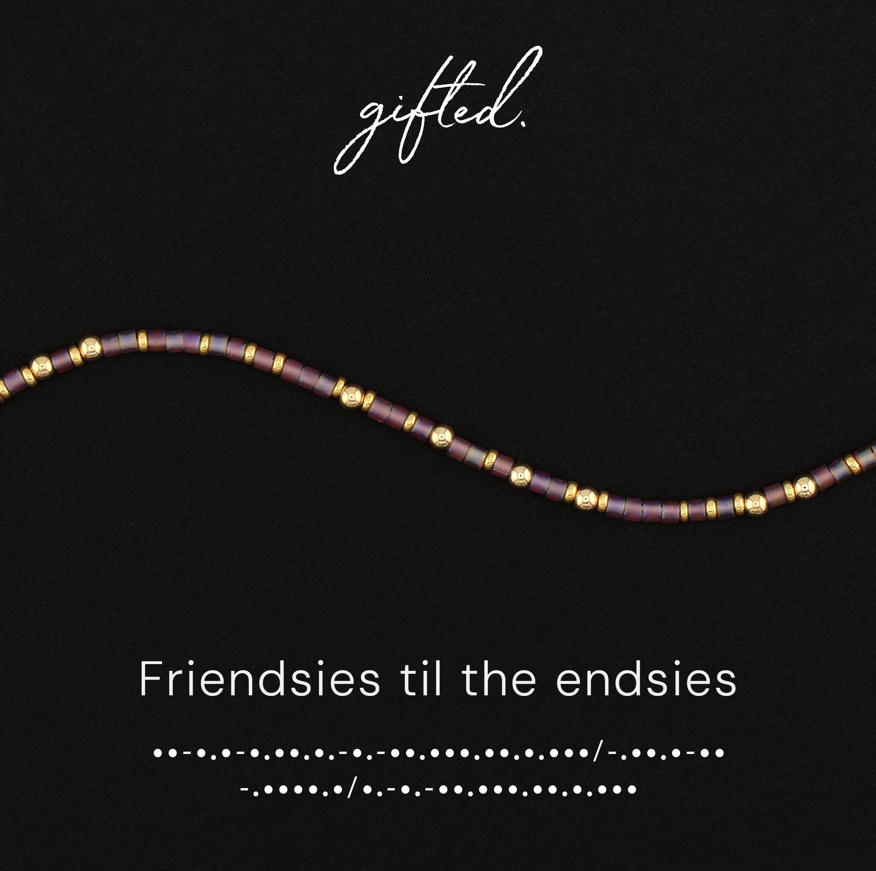 SEO - Custom Morse Code Bracelet, Friendsies til the Endsies | Forever Friend Gift | Hidden Message Jewelry