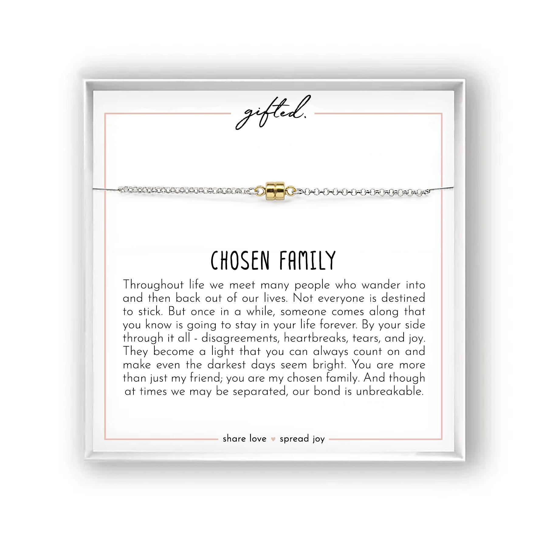 Chosen Family Gift, Minimalist Magnetic Necklace, Sterling Silver or 14k Gold, Chosen Sister, Soul Sister, Found Family