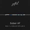 Custom Morse Code Bracelet, Sober AF | Sobriety Recovery Gift | Hidden Message Jewelry