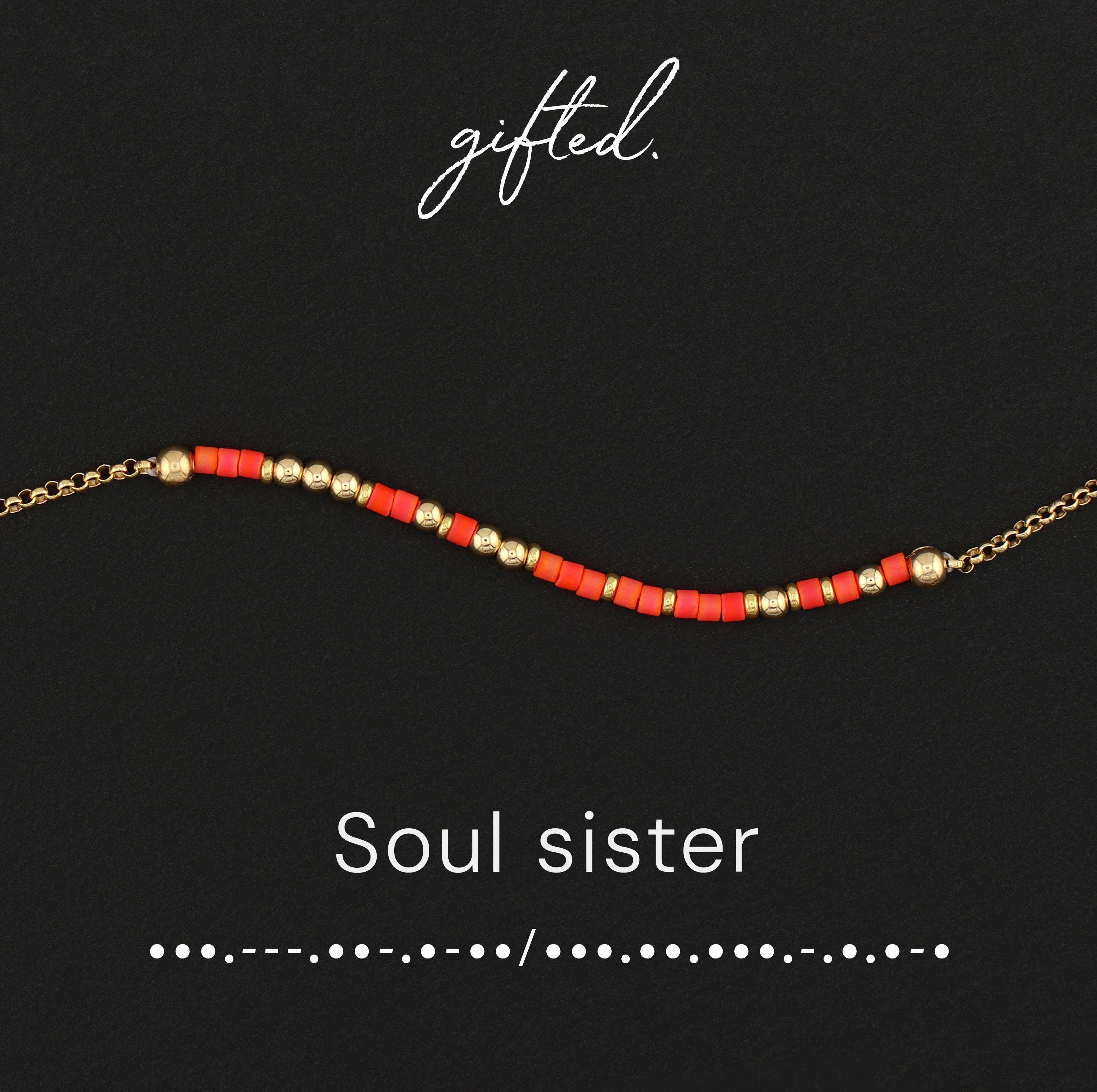 Custom Morse Code Bracelet, Soul Sisters Gift | Found Family & Forever Friends | Hidden Message Jewelry
