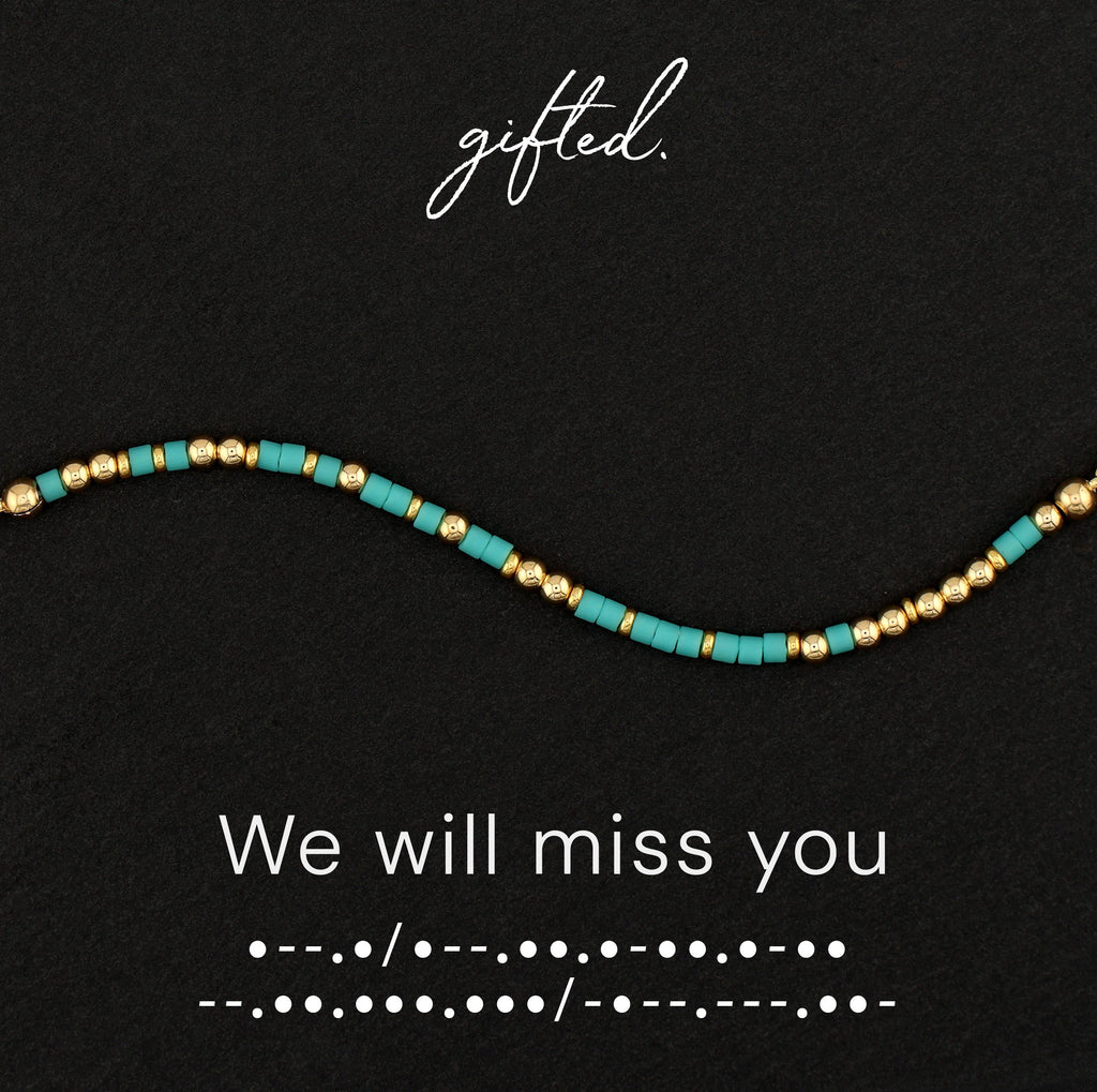Custom Morse Code Bracelet, We Will Miss You | You Made a Difference | Retirement Gifts for Women | Hidden Message Jewelry