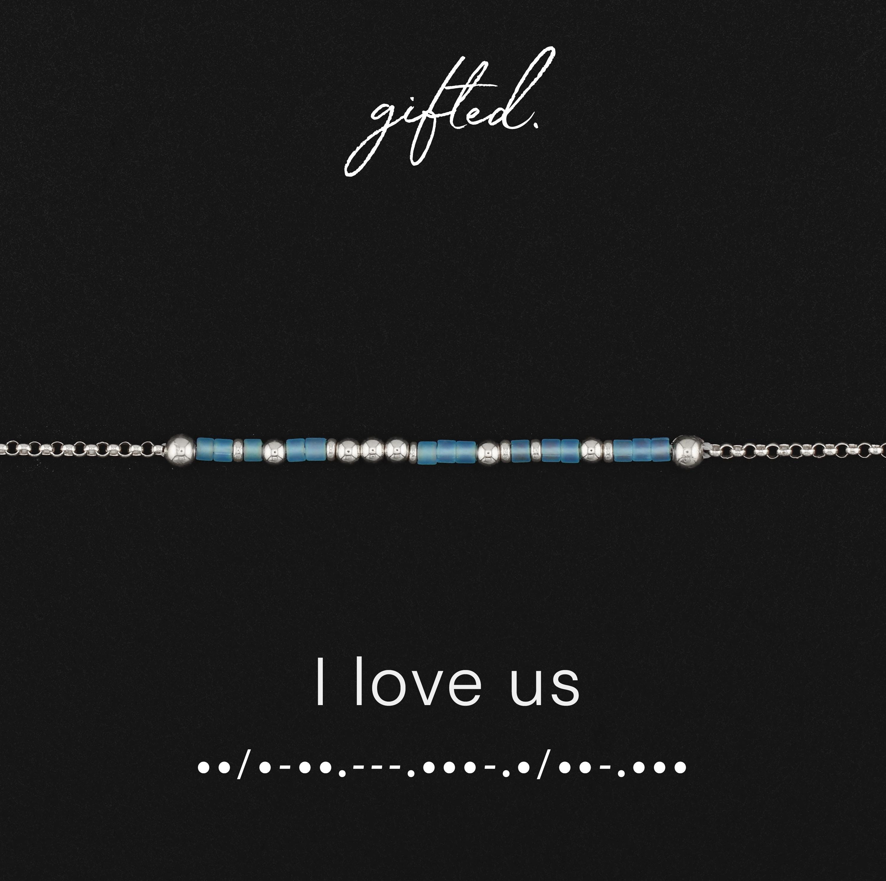 SEO - Custom Morse Code Bracelet, I Love Us | BFF Couples & Anniversary Gift | Hidden Message Jewelry