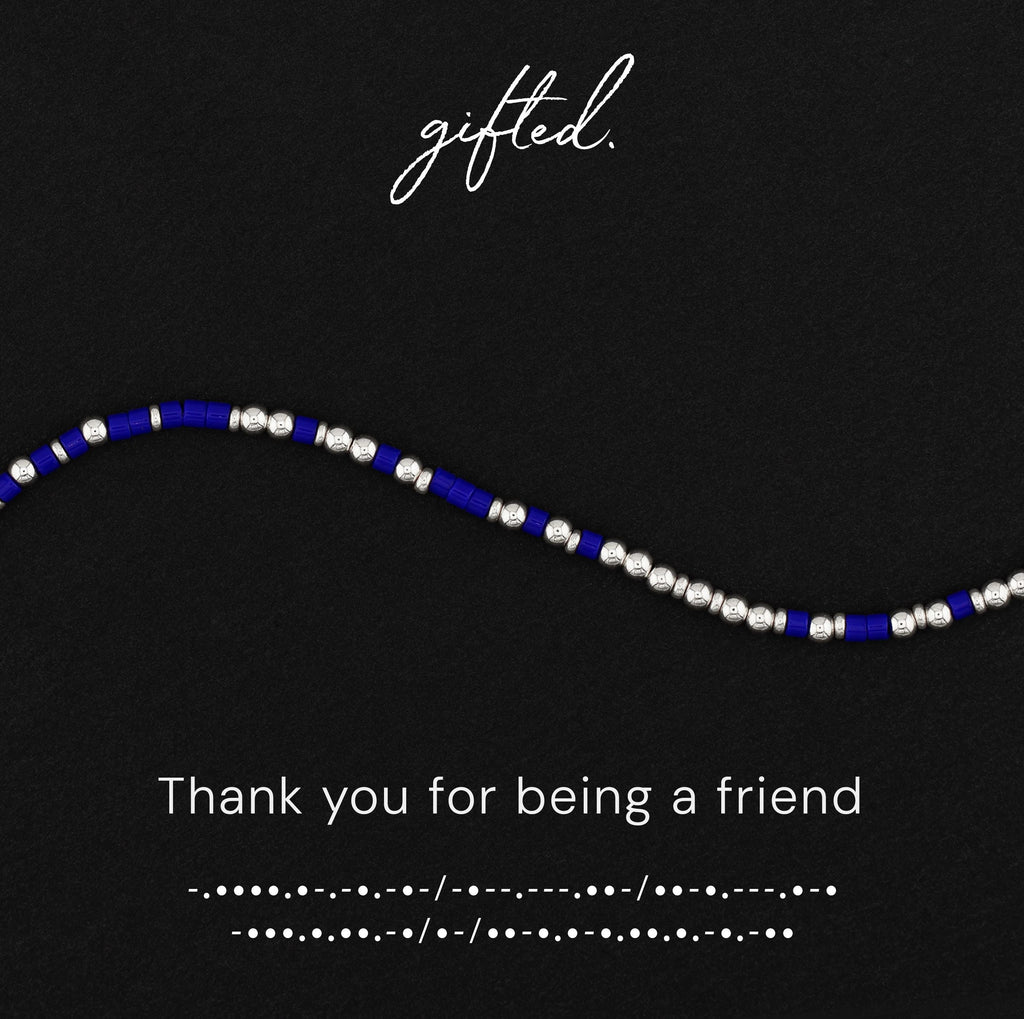 SEO - Custom Morse Code Bracelet, Thank You for Being a Friend | Nostalgic Friendship Gift | Hidden Message Jewelry