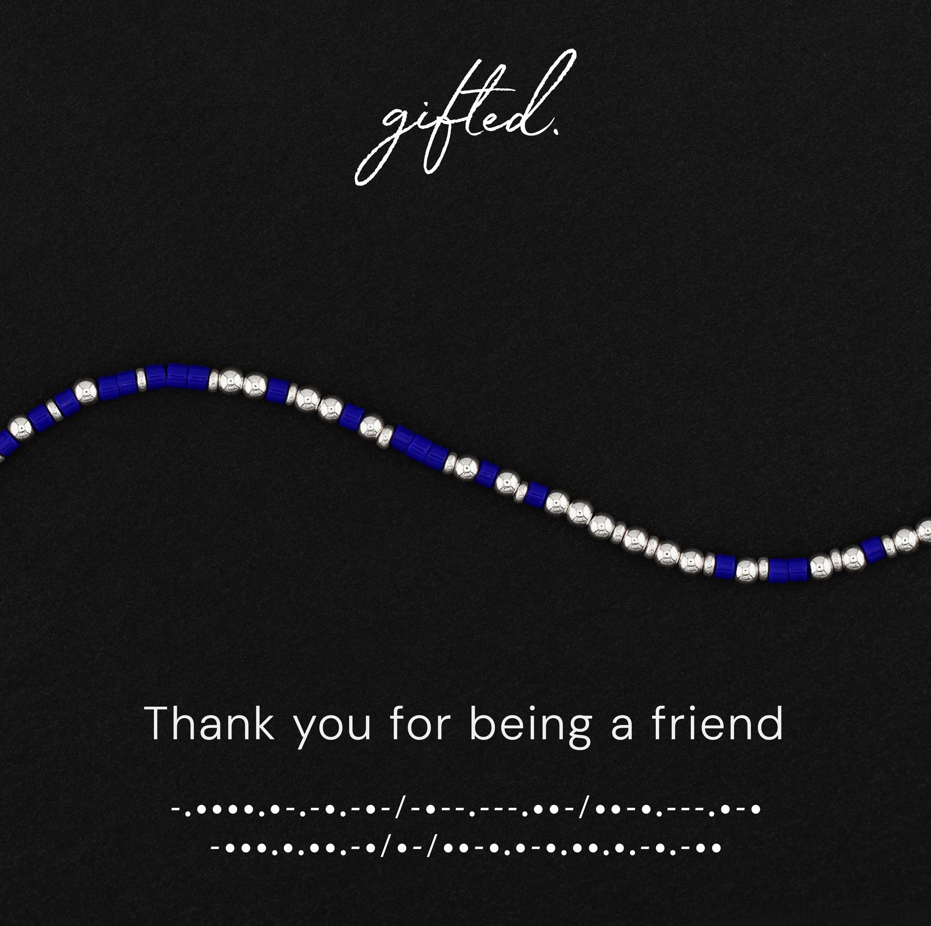 SEO - Custom Morse Code Bracelet, Thank You for Being a Friend | Nostalgic Friendship Gift | Hidden Message Jewelry
