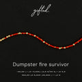 Custom Morse Code Bracelet, Dumpster Fire Survivor | Breakup & Empowerment Gift | Hidden Message Jewelry