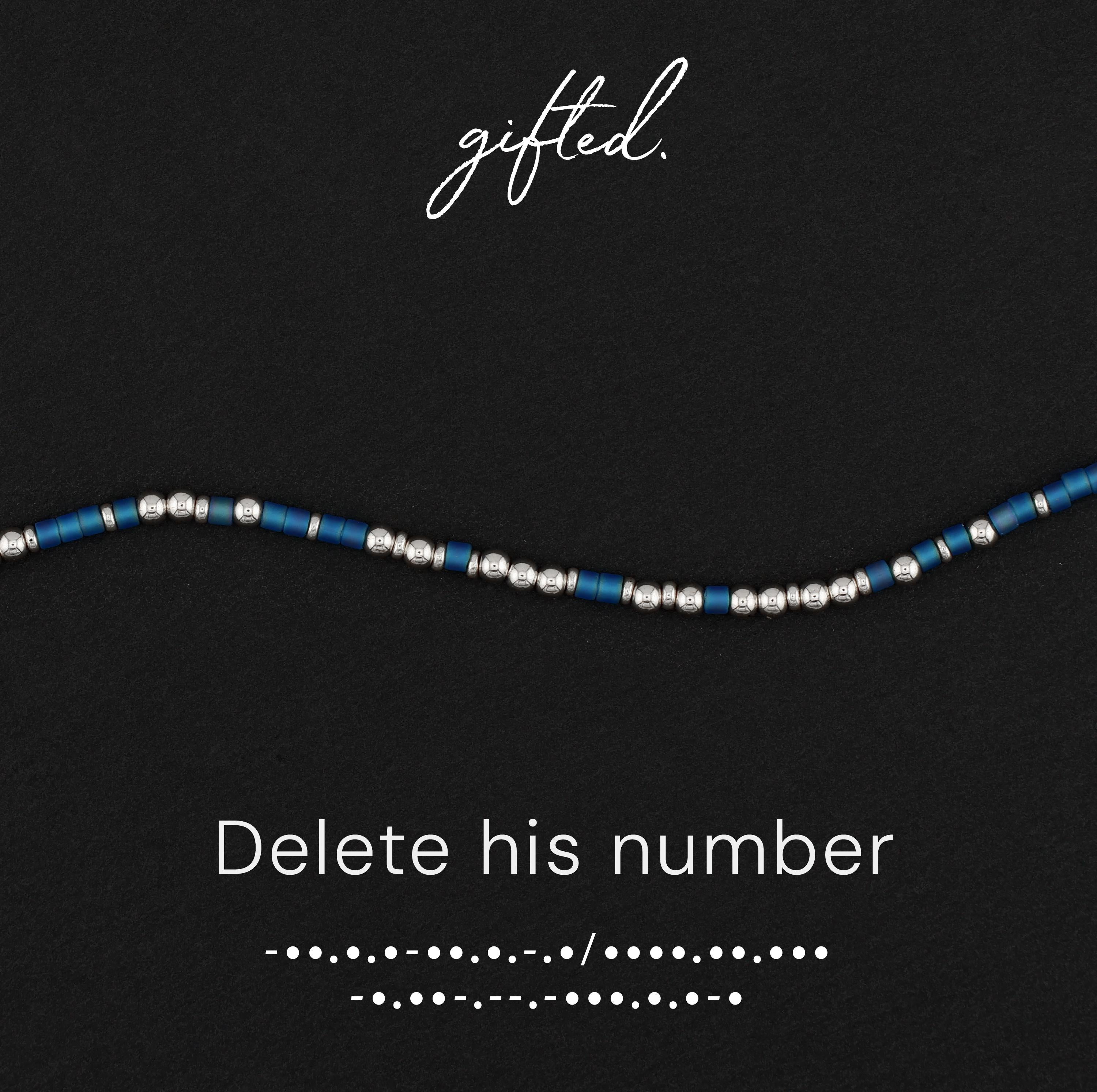 SEO - Custom Morse Code Bracelet, Delete His Number | Breakup & Empowerment Gift | Hidden Message Jewelry