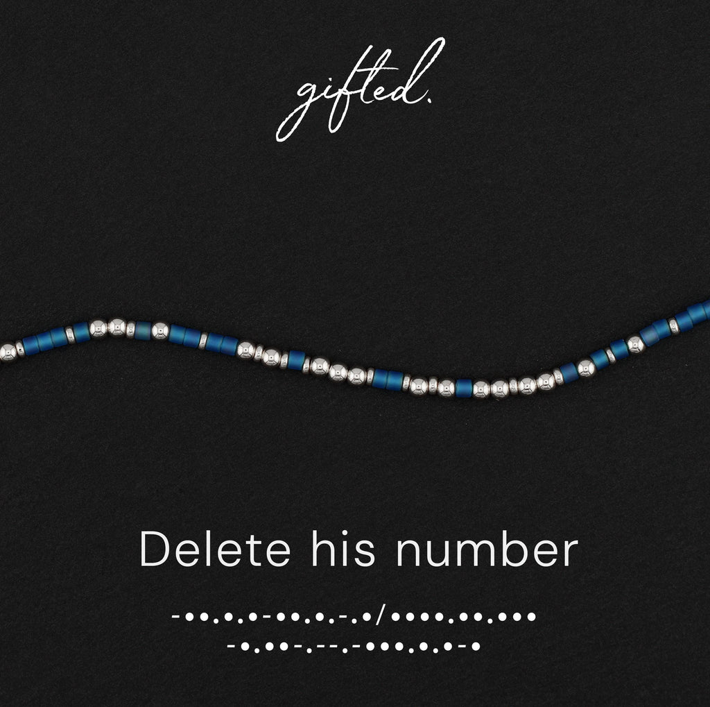 Custom Morse Code Bracelet, Delete His Number | Breakup & Empowerment Gift | Hidden Message Jewelry
