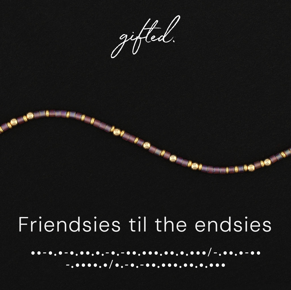 Custom Morse Code Bracelet, Friendsies til the Endsies | Forever Friend Gift | Hidden Message Jewelry