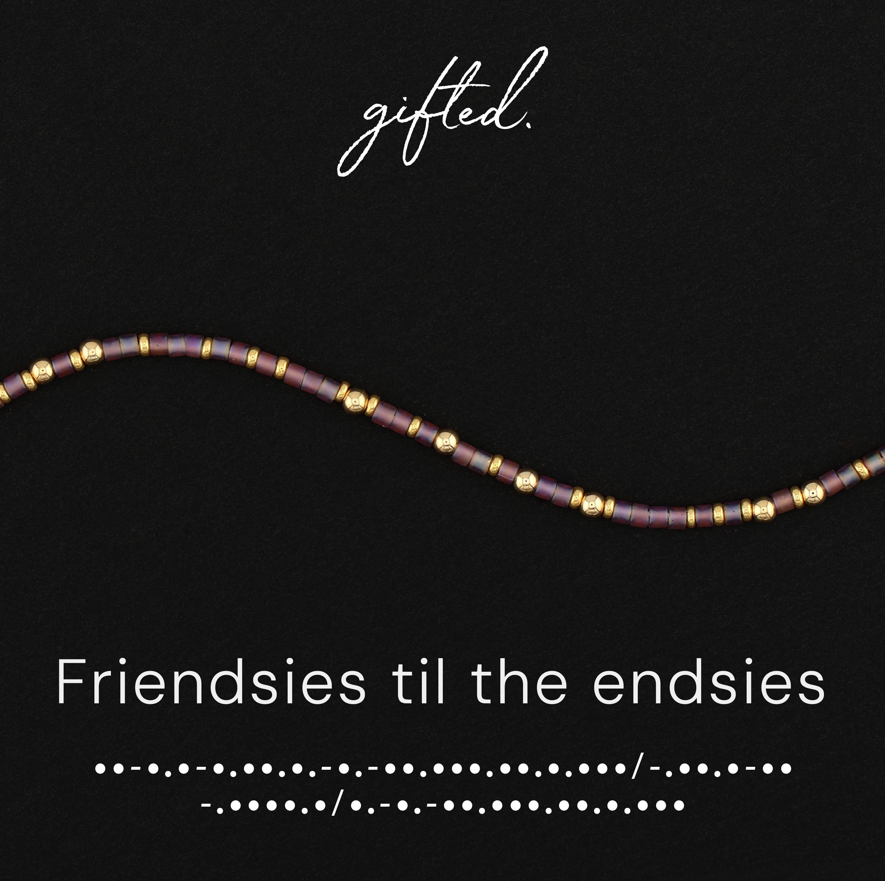 Custom Morse Code Bracelet, Friendsies til the Endsies | Forever Friend Gift | Hidden Message Jewelry
