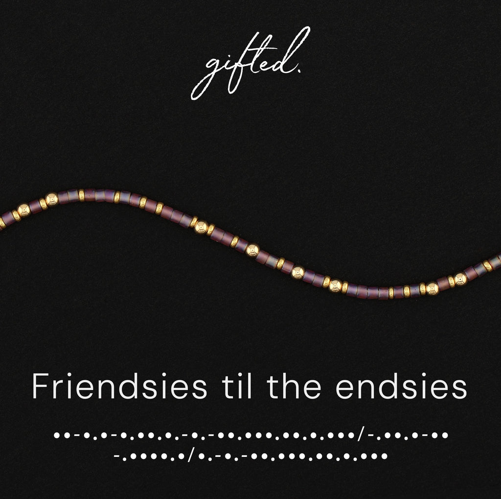 SEO - Custom Morse Code Bracelet, Friendsies til the Endsies | Forever Friend Gift | Hidden Message Jewelry