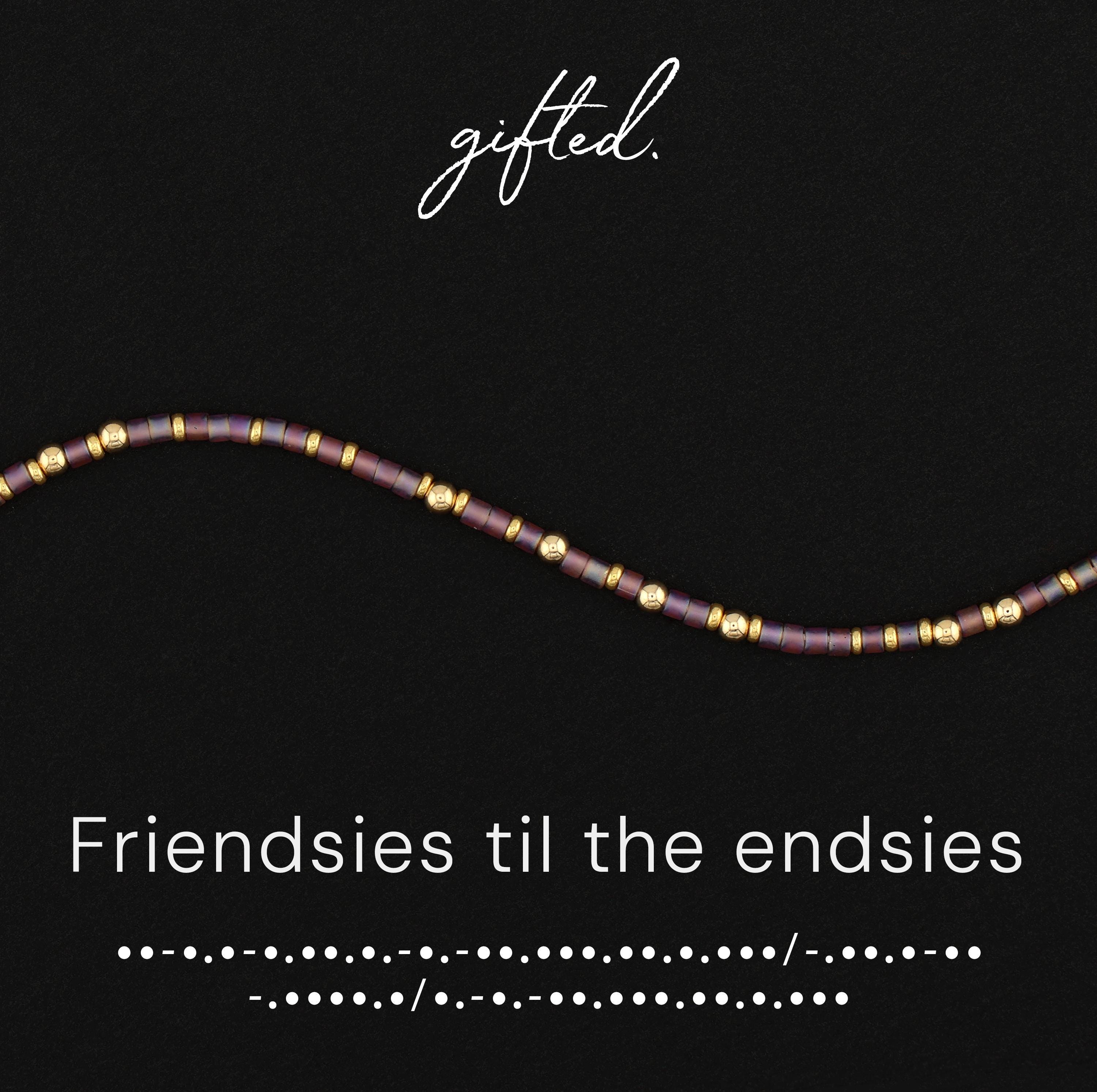 SEO - Custom Morse Code Bracelet, Friendsies til the Endsies | Forever Friend Gift | Hidden Message Jewelry