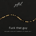 SEO - Custom Morse Code Bracelet, Fuck That Guy | Breakup & Friend Support Gift | Hidden Message Jewelry