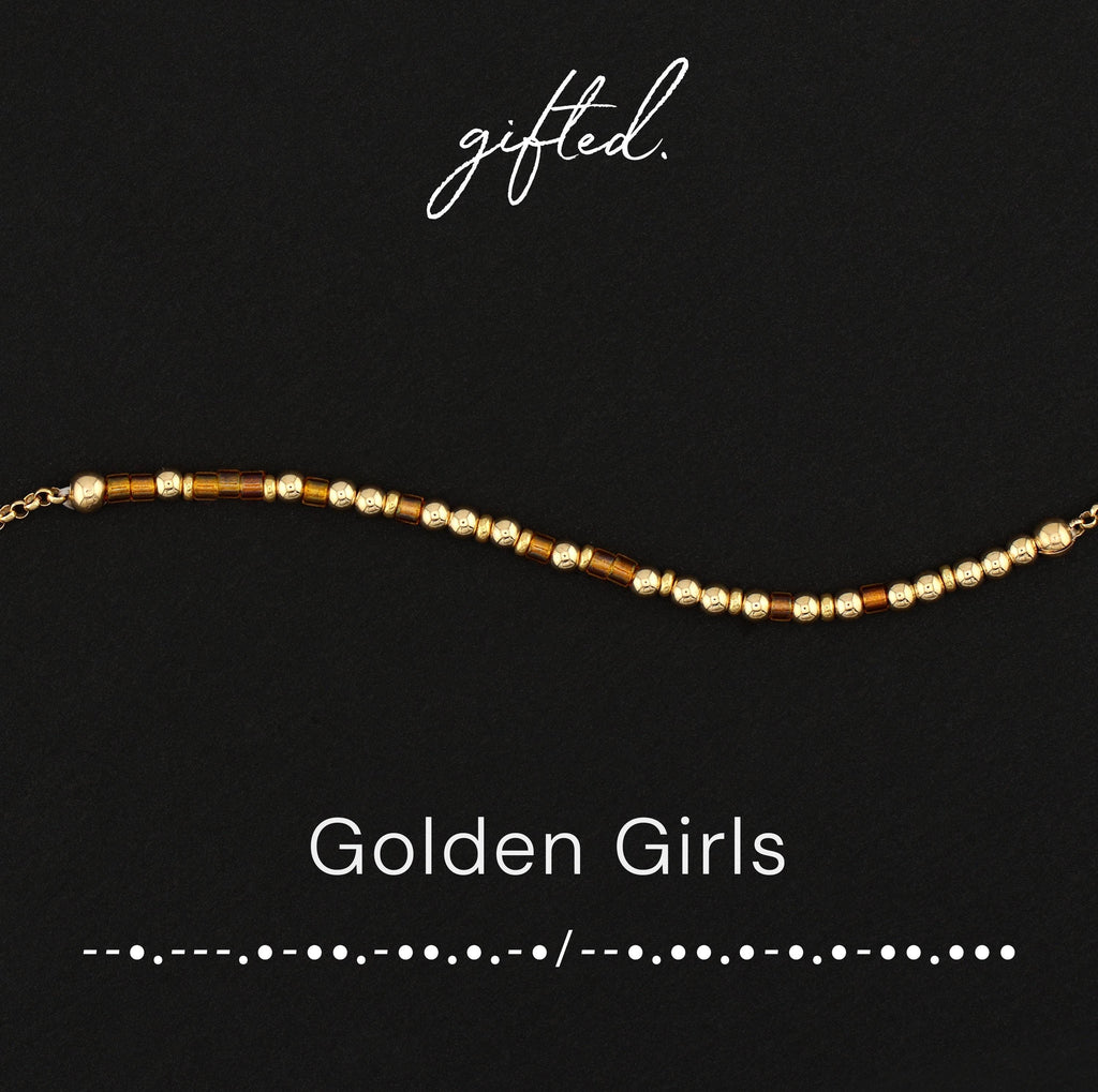 Custom Morse Code Necklace, Golden Girls Gift | Stay Golden, Thank You For Being a Friend | Hidden Message Jewelry