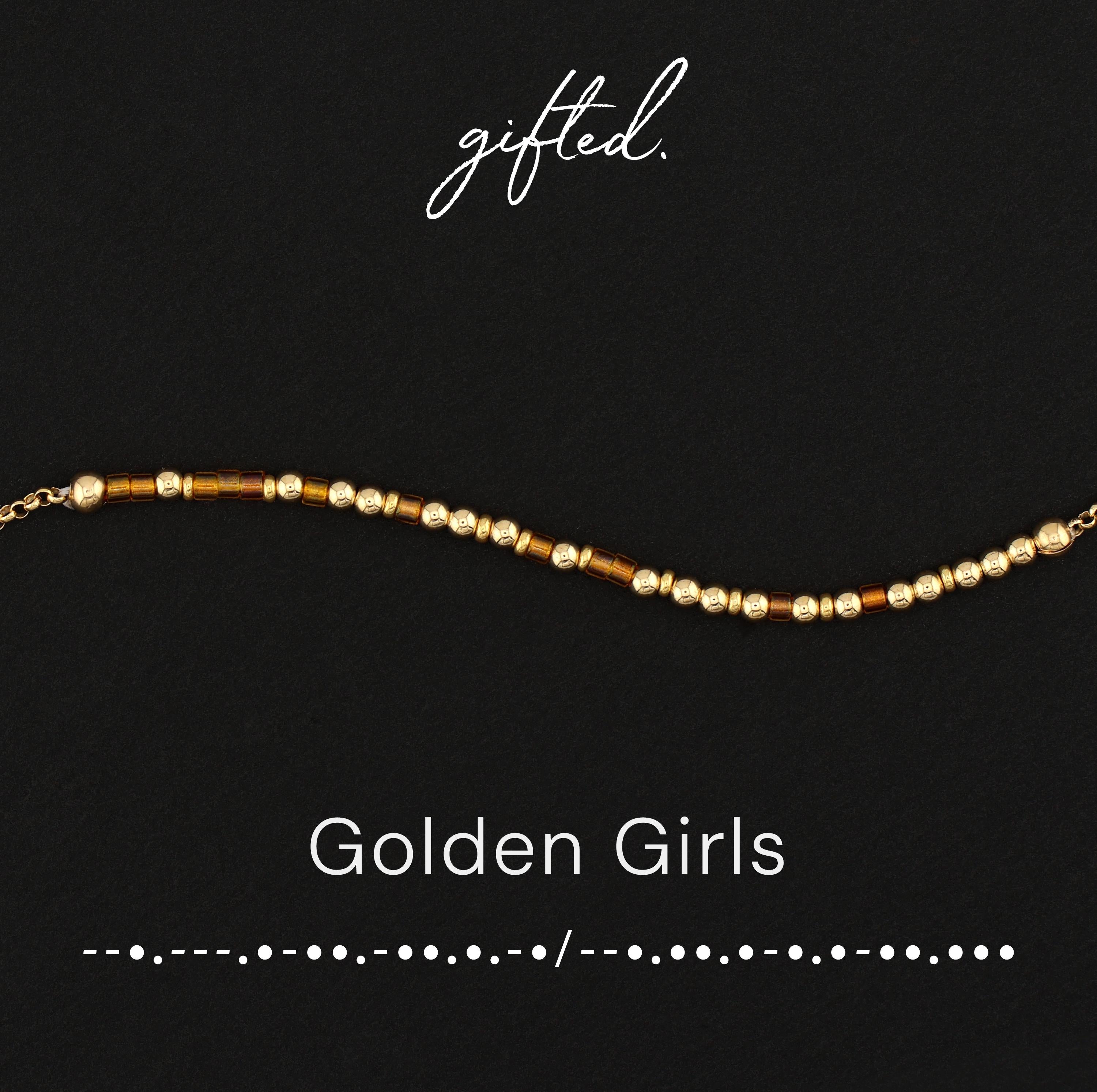 Custom Morse Code Bracelet, Golden Girls Gift | Stay Golden, Thank You For Being a Friend | Hidden Message Jewelry