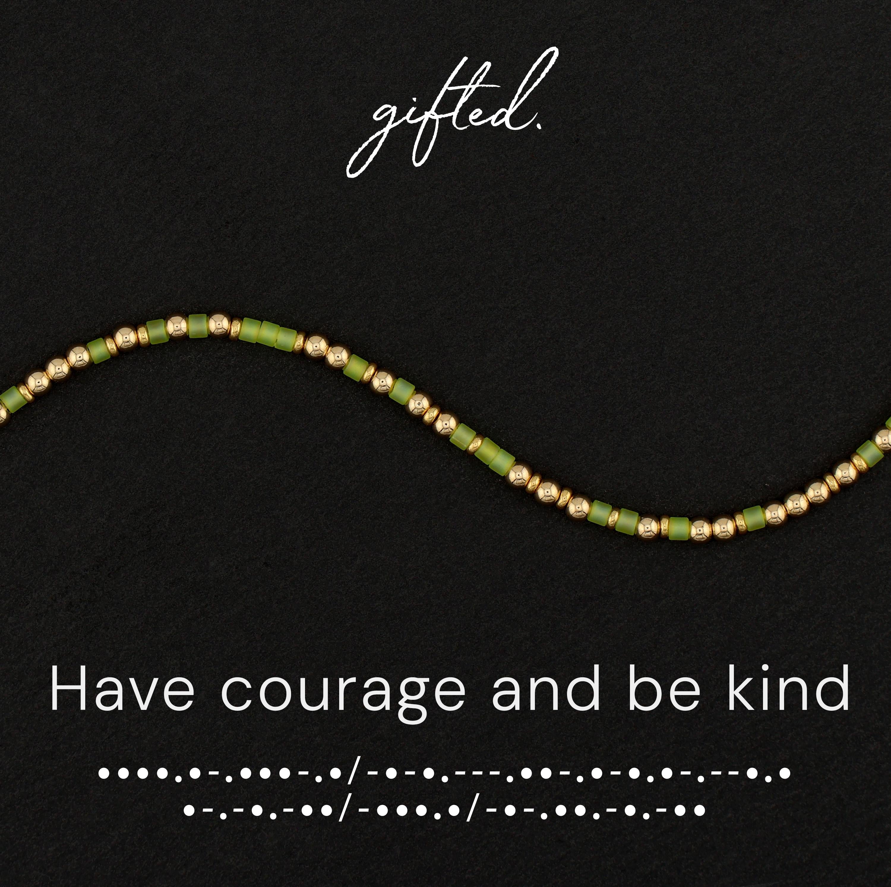 Custom Morse Code Bracelet, Have Courage and Be Kind | Graduation Gift & Inspirational Bracelet | Hidden Message Jewelry