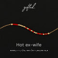 Custom Morse Code Bracelet, Hot Ex-Wife | Divorce & Empowerment Gift | Hidden Message Jewelry