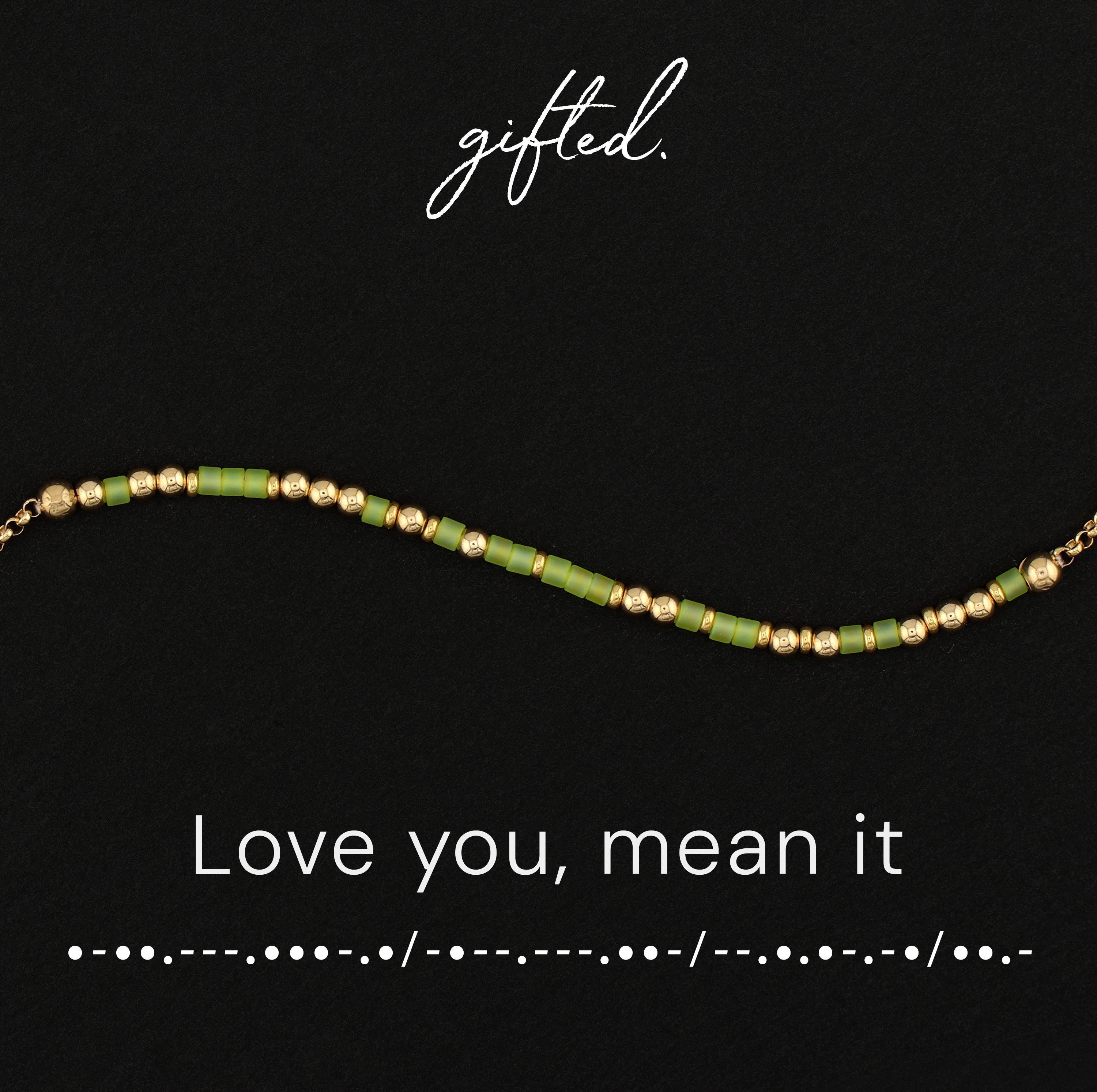 Custom Morse Code Bracelet, Love You, Mean It | Best Friend or Partner Gift | Hidden Message Jewelry