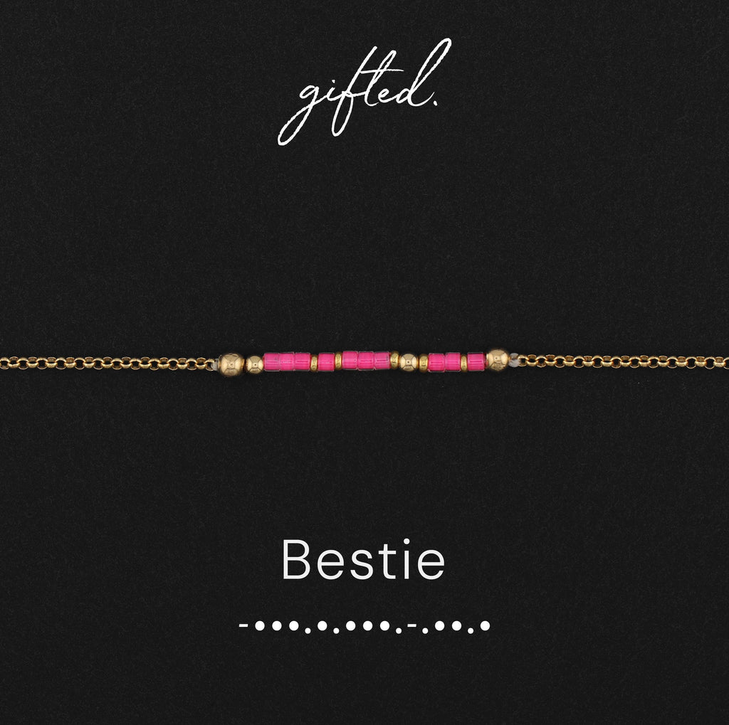 SEO - Custom Morse Code Bracelet, Bestie Gift | Best Friend & Work Bestie | Hidden Message Jewelry