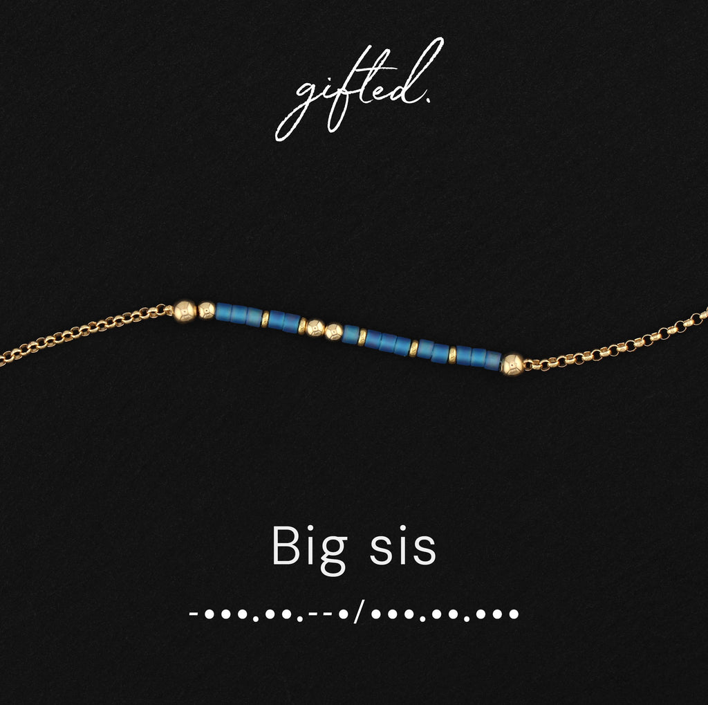 Custom Morse Code Bracelet, Big Sis Gift | Sorority Big & Little Sister | Hidden Message Jewelry