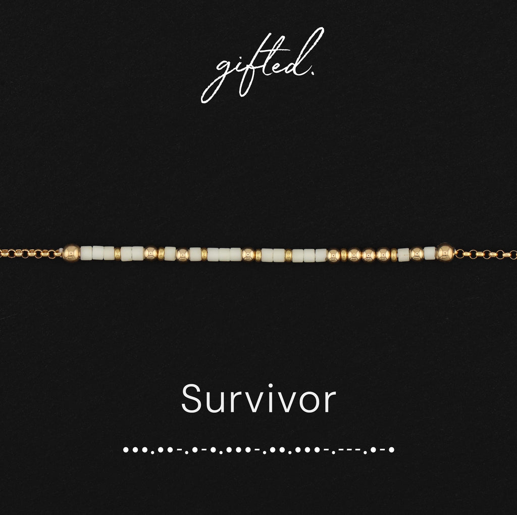 Custom Morse Code Bracelet, Survivor | Emotional Abuse & Mental Health Recovery Gift | Hidden Message Jewelry