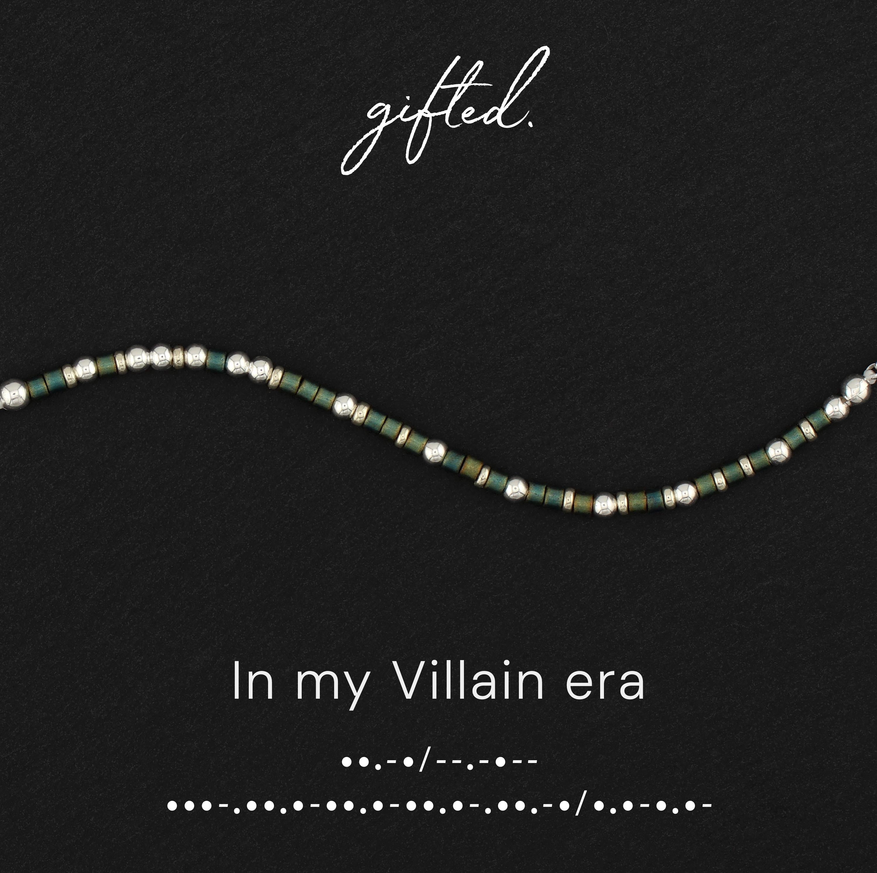 Custom Morse Code Bracelet, In My Villain Era | Boundaries & Self-Empowerment Gift | Hidden Message Jewelry