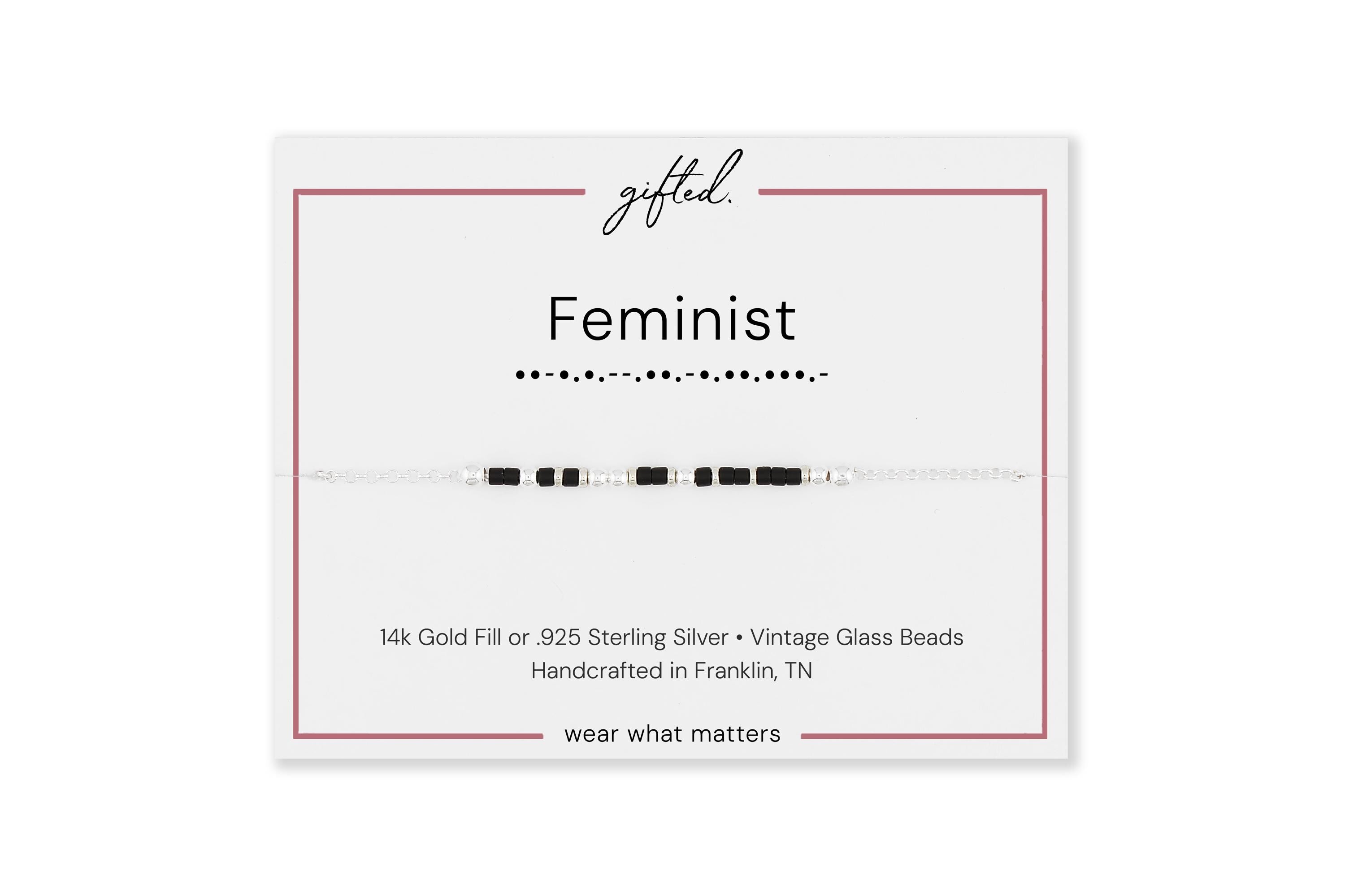 Custom Morse Code Bracelet, Feminist | Womens Rights & Empowerment Gift | Hidden Message Jewelry