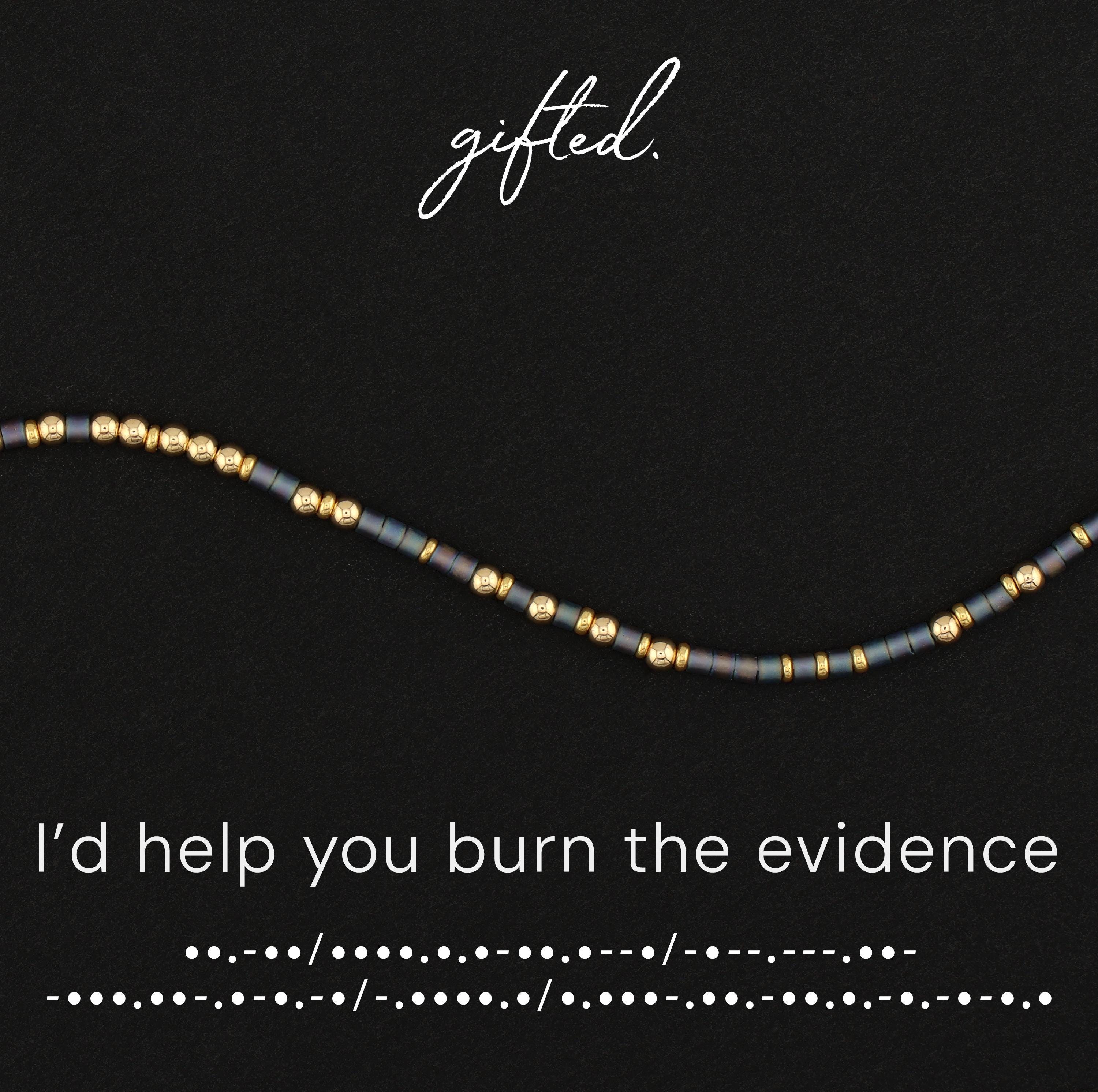 I'd Help You Bury The Body Morse Code Bracelet in 14K Gold filled or Sterling Silver, Hidden Message Bracelet for Best Friend