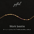SEO - Custom Morse Code Bracelet, Work Bestie Gift | Coworker Work Wife & Office BFF | Hidden Message Jewelry