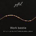 Custom Morse Code Bracelet, Work Bestie Gift | Coworker Work Wife & Office BFF | Hidden Message Jewelry