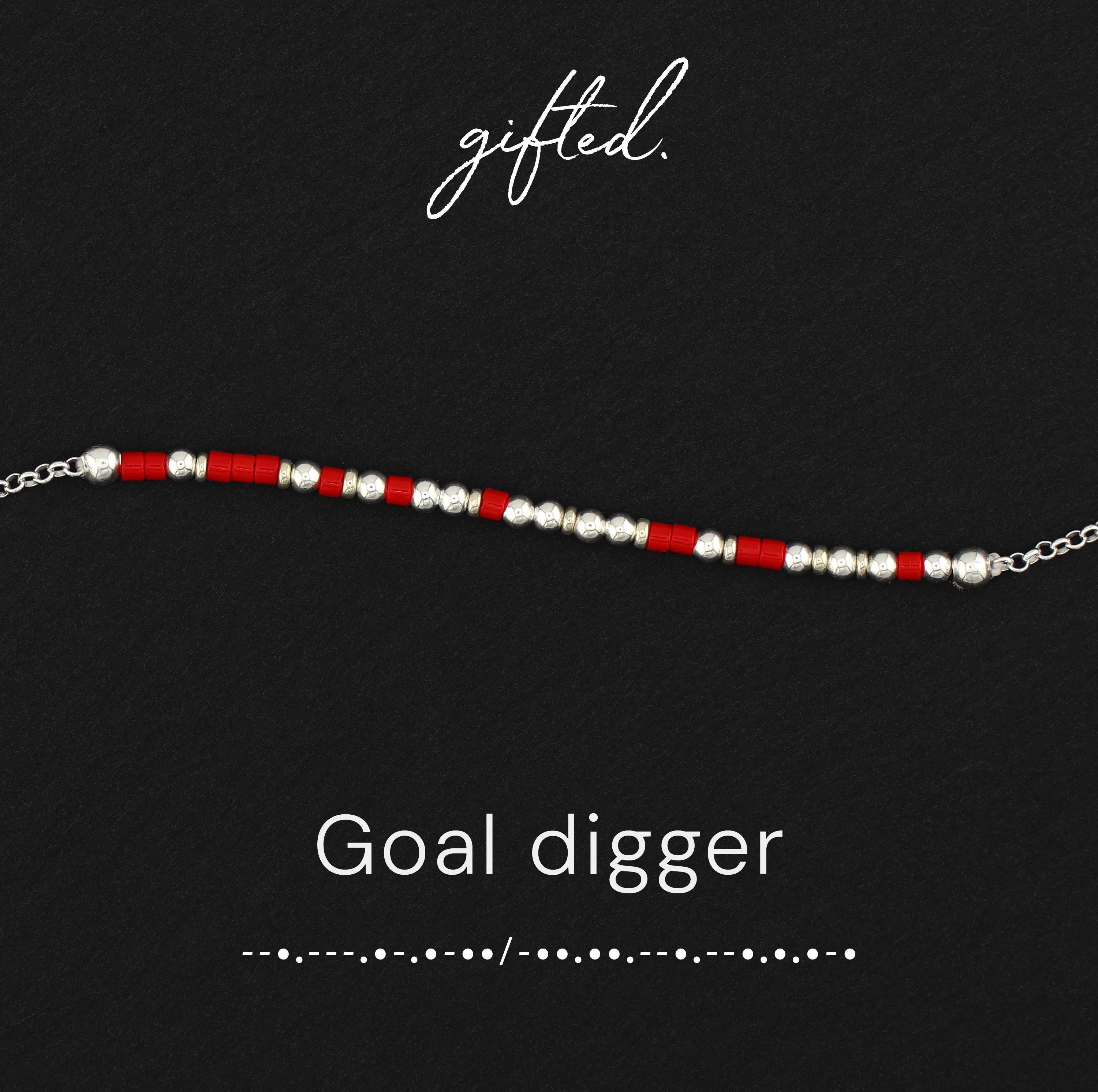 Custom Morse Code Bracelet, Goal Digger | Entrepreneur & Solopreneur Self Empowerment Gift | Hidden Message Jewelry