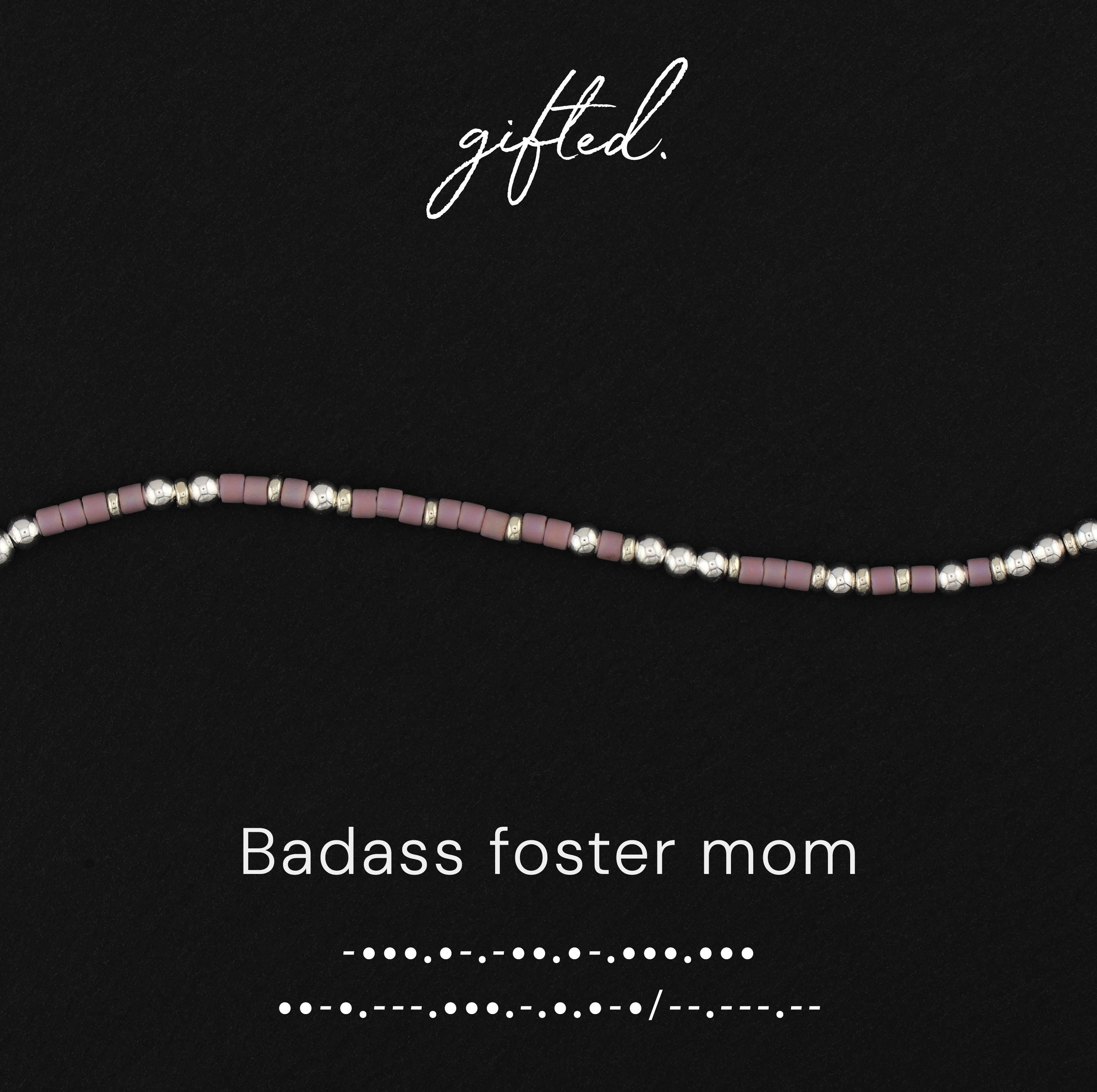 Custom Morse Code Bracelet, Badass Foster Mom | You Make a Difference Gift | Hidden Message Jewelry