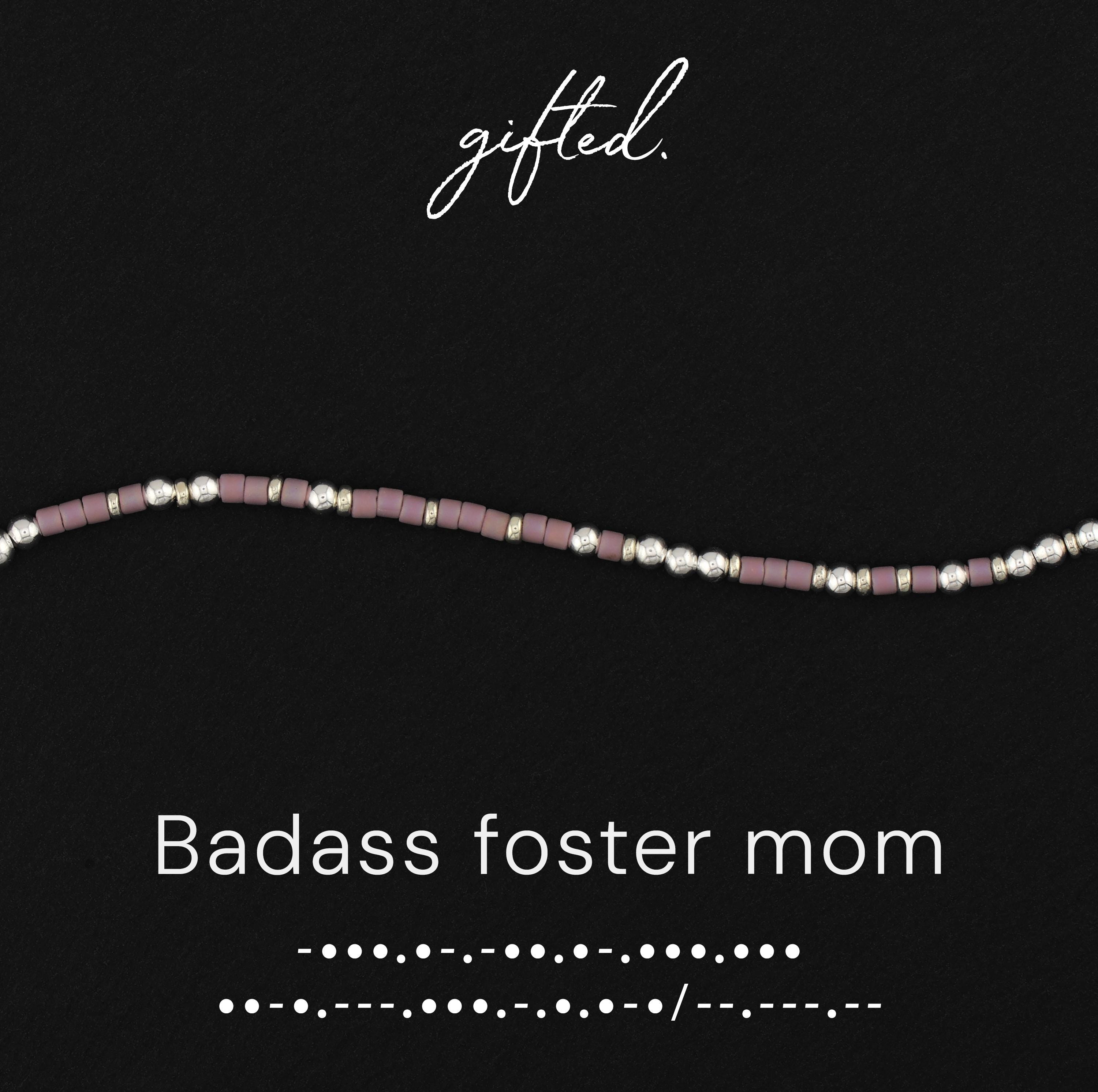 Custom Morse Code Bracelet, Badass Foster Mom | You Make a Difference Gift | Hidden Message Jewelry